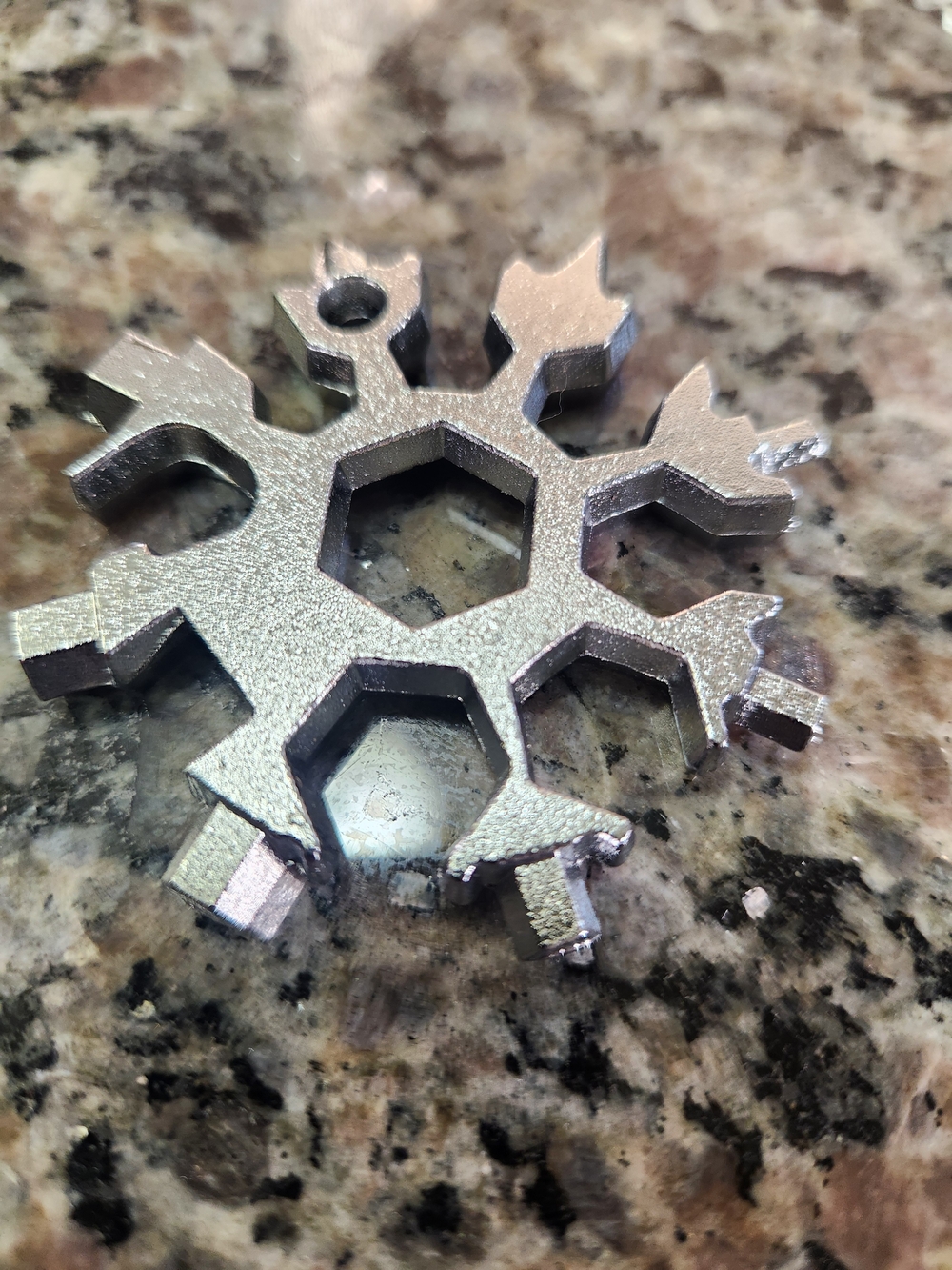 Snowflake Multi-Tool Keychain - Steel - Picture 2 of 3